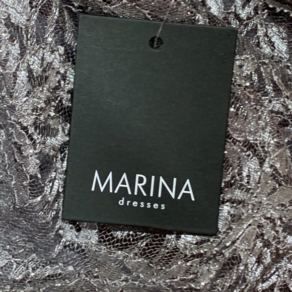 Marina Women's Slim Long Lace Christmas Party Dress Ball Gown - Picture 3 of 6